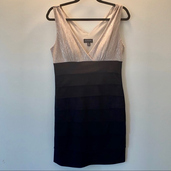 Black and champagne classy dress - Picture 3 of 5